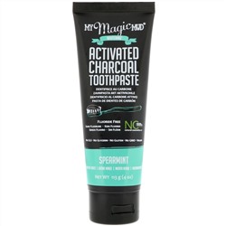 My Magic Mud, Activated Charcoal, Fluoride-Free, Whitening Toothpaste, Spearmint, 4 oz (113 g)