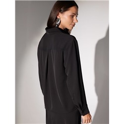 Блузка вечерняя из креп шифона с кружевом