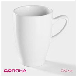 Кружка Доляна Coffee break, 300 мл, керамика, белая