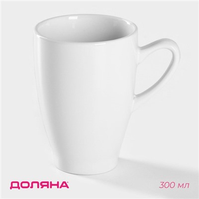 Кружка Доляна Coffee break, 300 мл, керамика, белая
