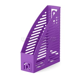 Подставка для бумаг вертикальная пластиковая Base, Vivid, 85мм, фиолетовый