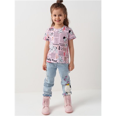 Фуфайка трикотажная для девочек (футболка)