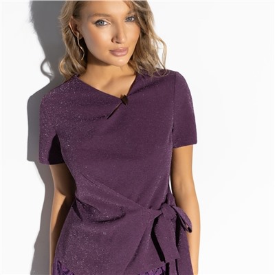 Костюм с юбкой нарядный, Больше чем стиль (2 в 1, фиолетовый)