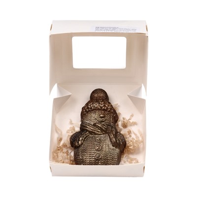 Шоколадная фигурка «Снеговик вязаный», кондитерская глазурь, 85 г