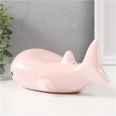 Копилка для денег «Кит», керамика, перламутр, 21.5×10.5×10.5 см