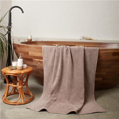 Полотенце махровое «Этель» Organic Stone 100×150 см, 100% хлопок, 420 г/м²