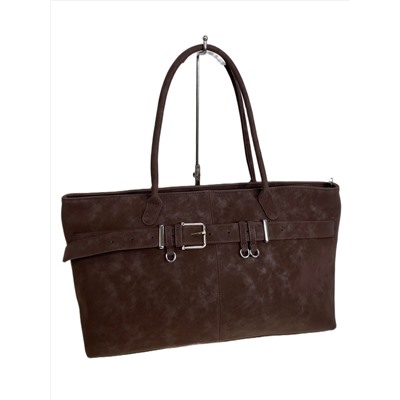 Женская сумка из искусственной кожи, цвет шоколад