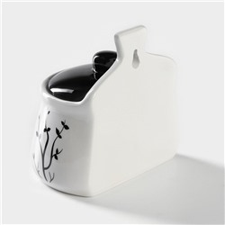 Солонка Доляна «Весенний вечер», 600 мл, 14×10×14 см, доломит, белая