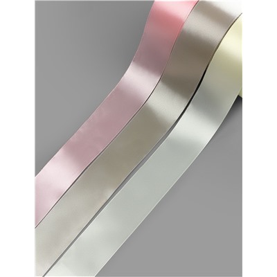 Атласная лента, набор 3 шт. «Тёплый день», 40 мм, 23±1 м