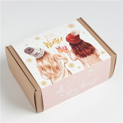 Набор подарочный Have a happy New Year плед, варежки, брелок