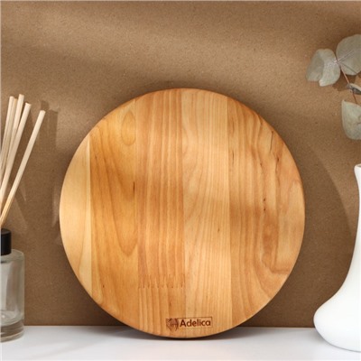 Набор деревянных разделочных досок на подставке «Фортуна», d=30, 20×1.8 см, пропитаны минеральным маслом, берёза