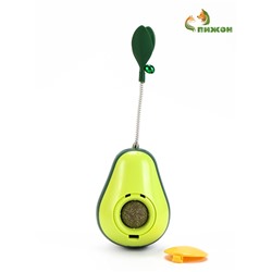 Игрушка-неваляшка с кошачьей мятой и пером «Авокадо», 15 см