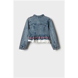 Куртка текстильная джинсовая для девочек PLAYTODAY, 1240248