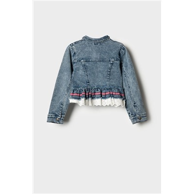 Куртка текстильная джинсовая для девочек PLAYTODAY, 1240248