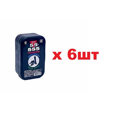 Супер Блеск Губка для обуви Черный 6шт