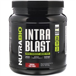 NutraBio Labs, Intra Blast, Intra Workout Amino Fuel, Tropical Fruit Punch, 1.6 lb (723 g)