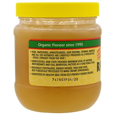 Y.S. Eco Bee Farms, Сырой мед, 396 г (14,0 унций)
