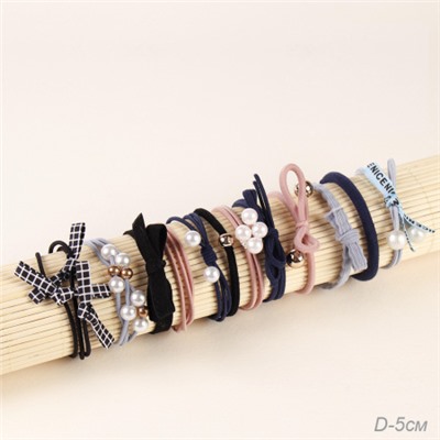 Резинка для волос набор 12 штук / YAN-22 /уп 1/микс