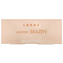 Lorac, Палитра теней для век Unzipped Brazen с двухсторонней кистью, 10,5 г