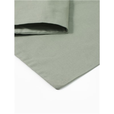 Пододеяльник евро «Этель» Plain collection, 200×215 см, зелёный, поплин