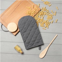 Варежка-прихватка «Этель» ECO grey, 15×28 см, 100% лён, 245 г/м²