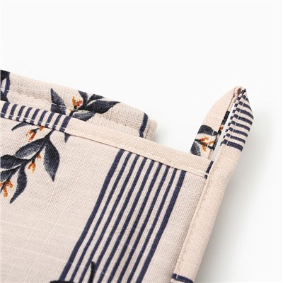 Набор кухонный «Этель» Leaves: варежка-прихватка, прихватка 100% хлопок, репс 220 г/м²