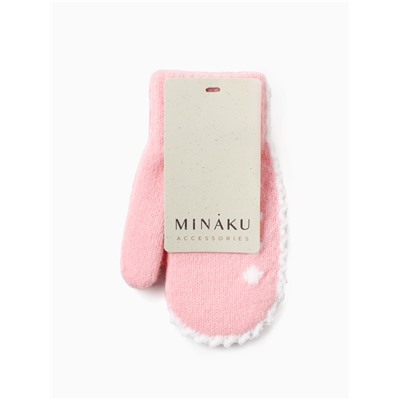 Варежки детские MINAKU, розовые, 15 см