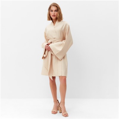 Платье мини женское MINAKU: Enjoy, бежевое, размер 42-44