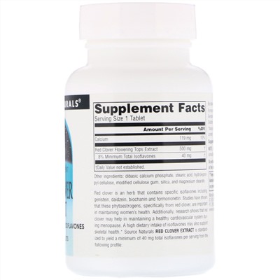 Source Naturals, экстракт красного клевера, 500 мг, 60 таблеток