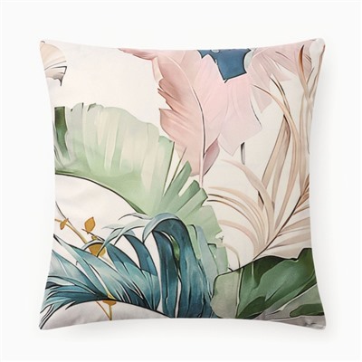 Наволочки декоративные Этель «Тропики» набор 4 шт., 40×40 см, велюр