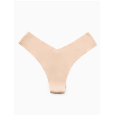 Трусы бесшовные бразильяно KAFTAN, светло-бежевые, размер 44-46