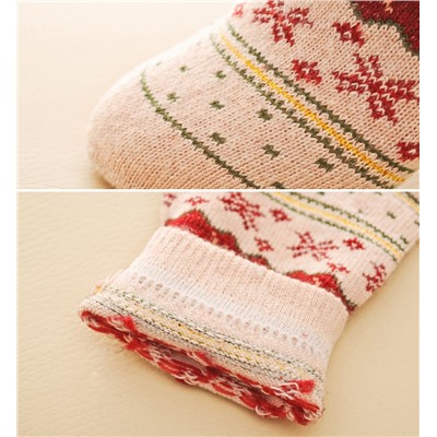 Шерстяные носки с оленями НАБОР 5 пар (Размер 36-39)