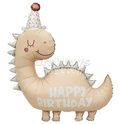 Шар (39''/99 см) Фигура, Динозаврик в колпачке, Сатин, 1 шт. в уп.