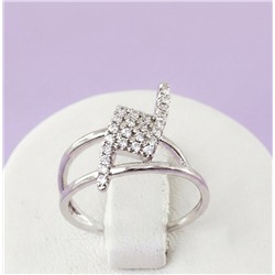 Кольцо родий H01-7292  размер 18