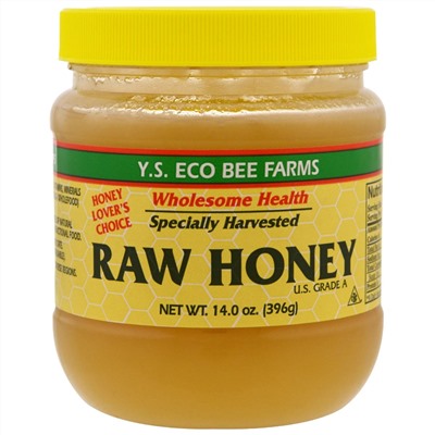 Y.S. Eco Bee Farms, Сырой мед, 396 г (14,0 унций)