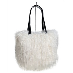 Женская сумка из искусственного меха, цвет белый
