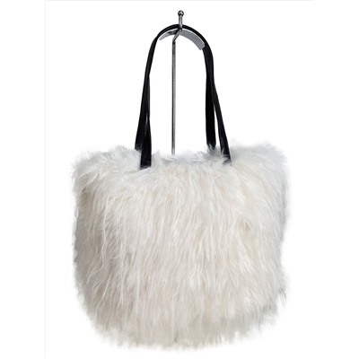 Женская сумка из искусственного меха, цвет белый