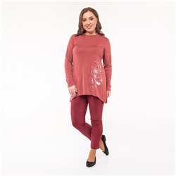 Туника, трикотаж, малиновый
