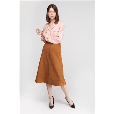 Блузка из вискозы в рубчик.