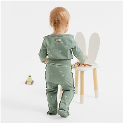 Ползунки детские MINAKU: Короны, рост 80-86 см, оливковые