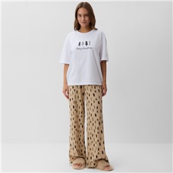 Пижама новогодняя женская (футболка, брюки) KAFTAN «Елки», размер 40-42
