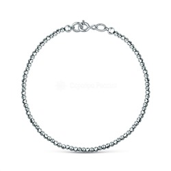 Браслет из серебра с серыми марказитами родированный СБ 0634 МАР