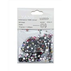 Nail Art Стразы для декора ногтей, микс (6#,8#,10#,12#,16#,20#), разноцветный, 1440 шт./уп. 10056