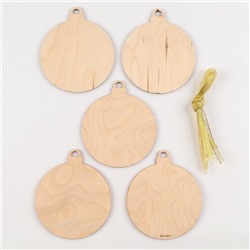 Заготовки для творчества на новый год «Шары», 5 штук