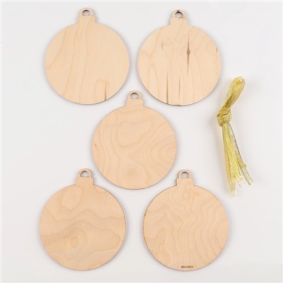 Заготовки для творчества на новый год «Шары», 5 штук