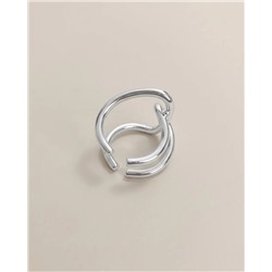 Кольцо с белым серебрением