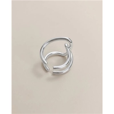 Кольцо с белым серебрением