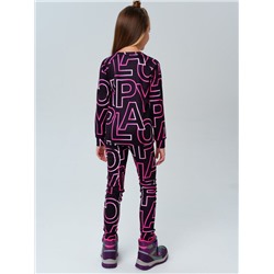 Термокомплект трикот. для девочек: фуфайка (футболка) с длин. рук, брюки