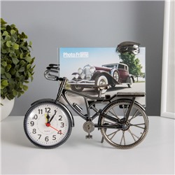 Фоторамка для фото 10×15 см с часами «Велосипед», пластик, 18×22 см