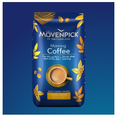 Кофе MOVENPICK SWISS MORNING Зерно 500 гр., 50% Арабика 50% Робуста